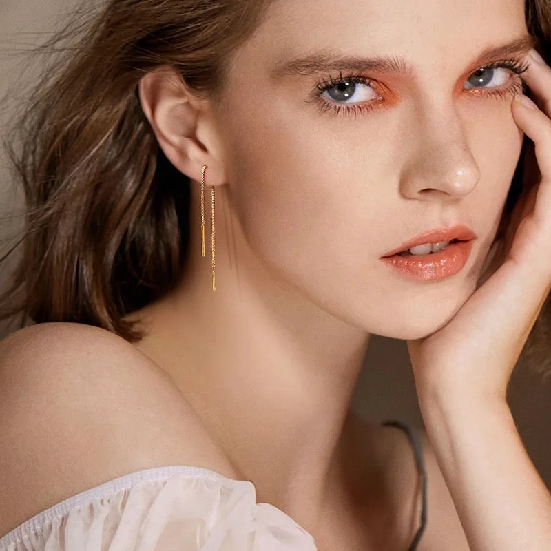 Lenora threader earrings