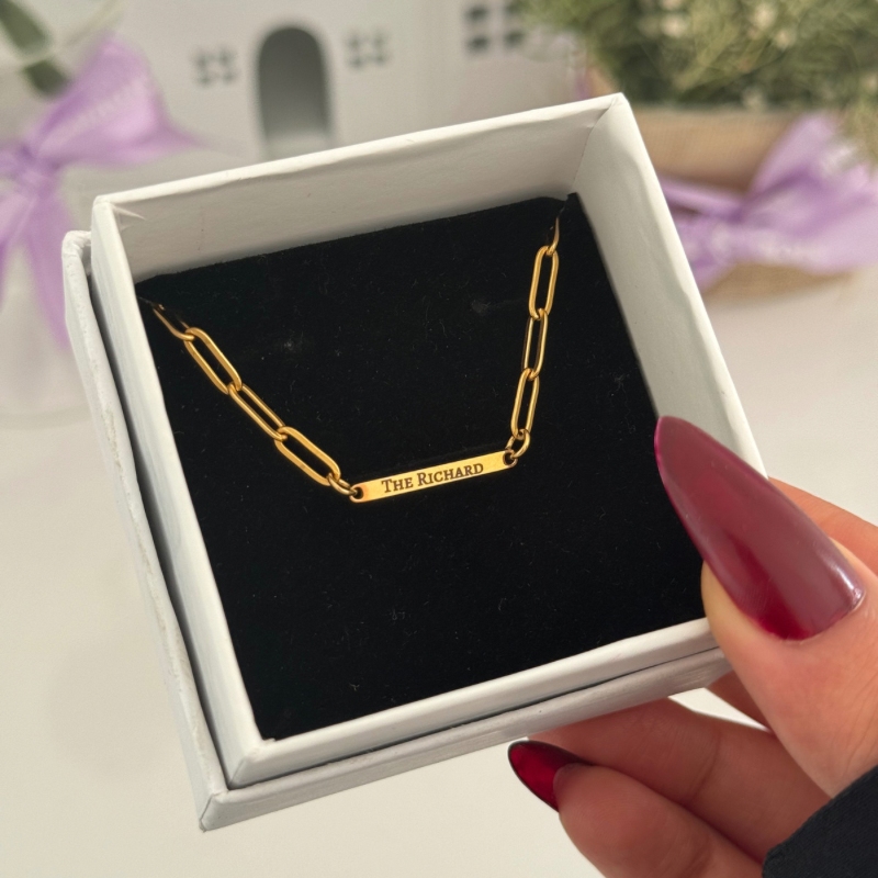 Link bar Engravable bracelet