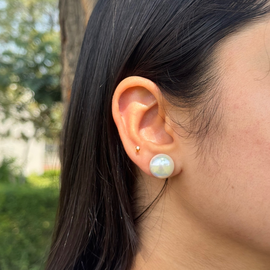 Jumbo pearl earrings