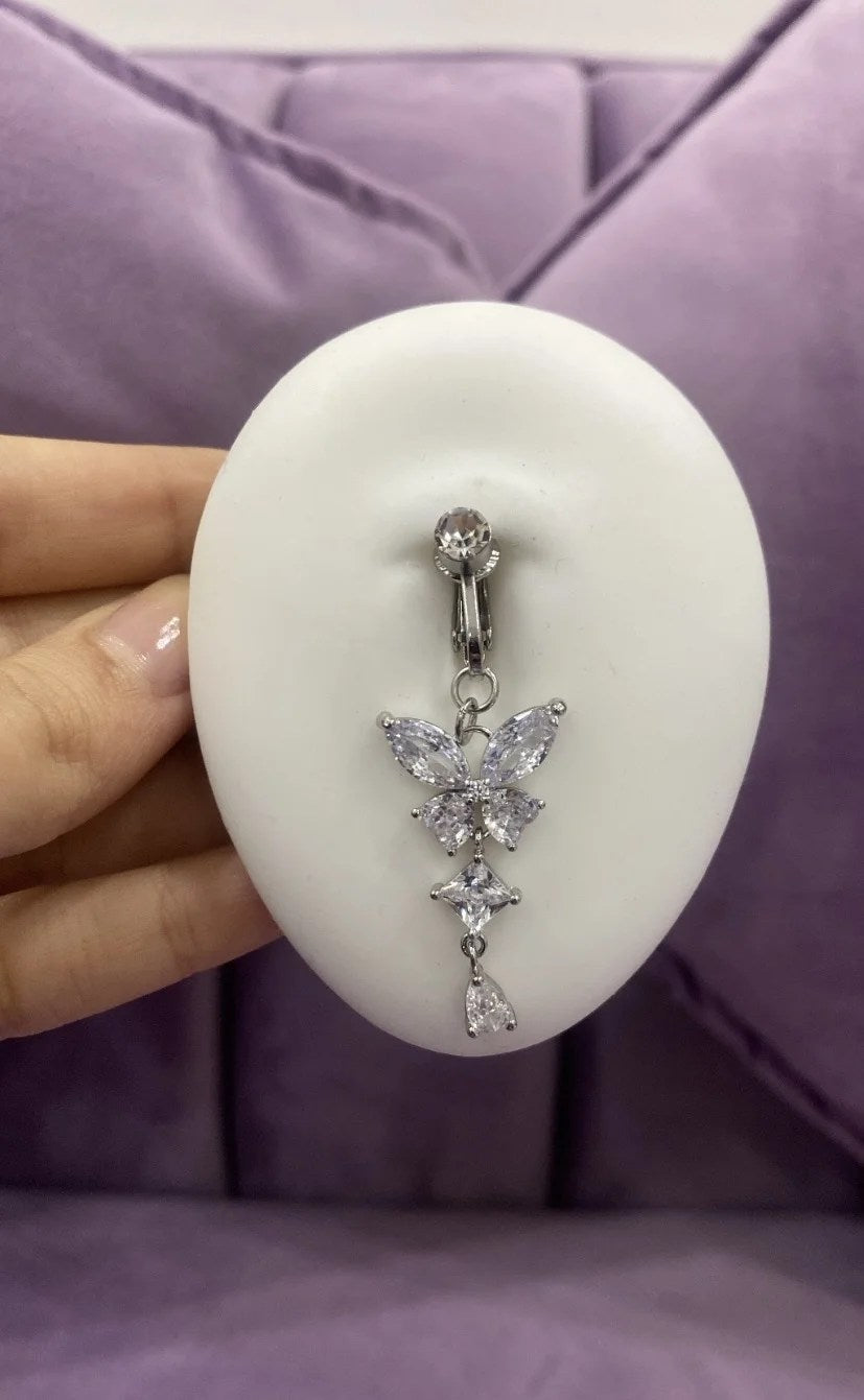 Pullover faux belly ring