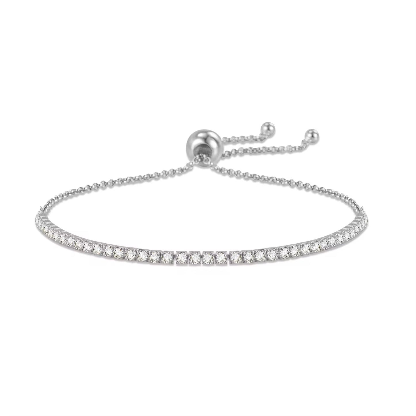 Tennis bracelet adjustable (92.5 Silver)