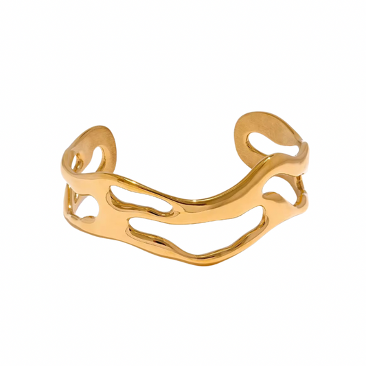 Tilted line cuff bracelet