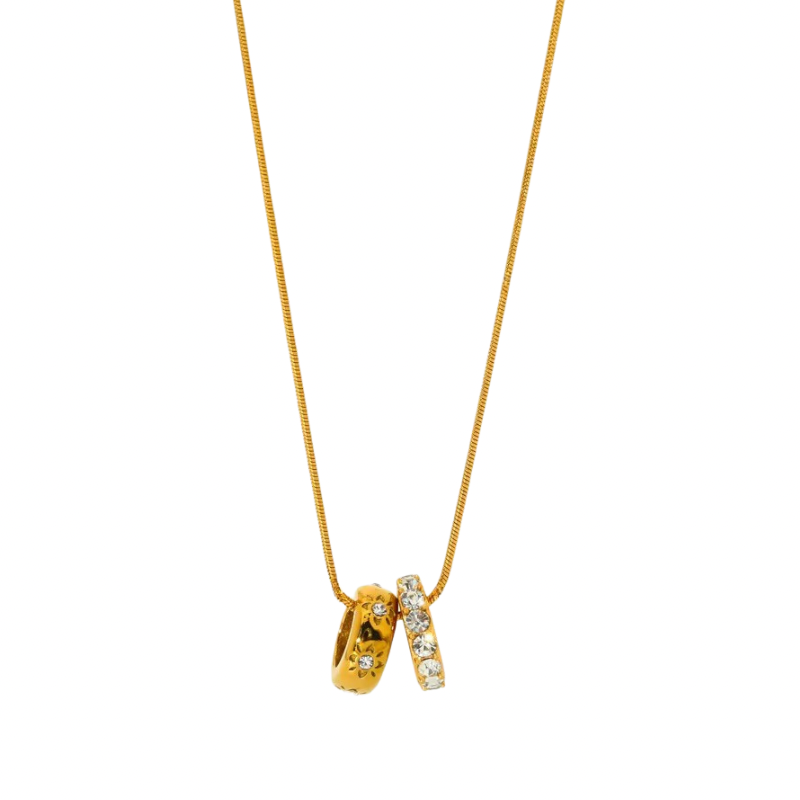 Rings & roses necklace