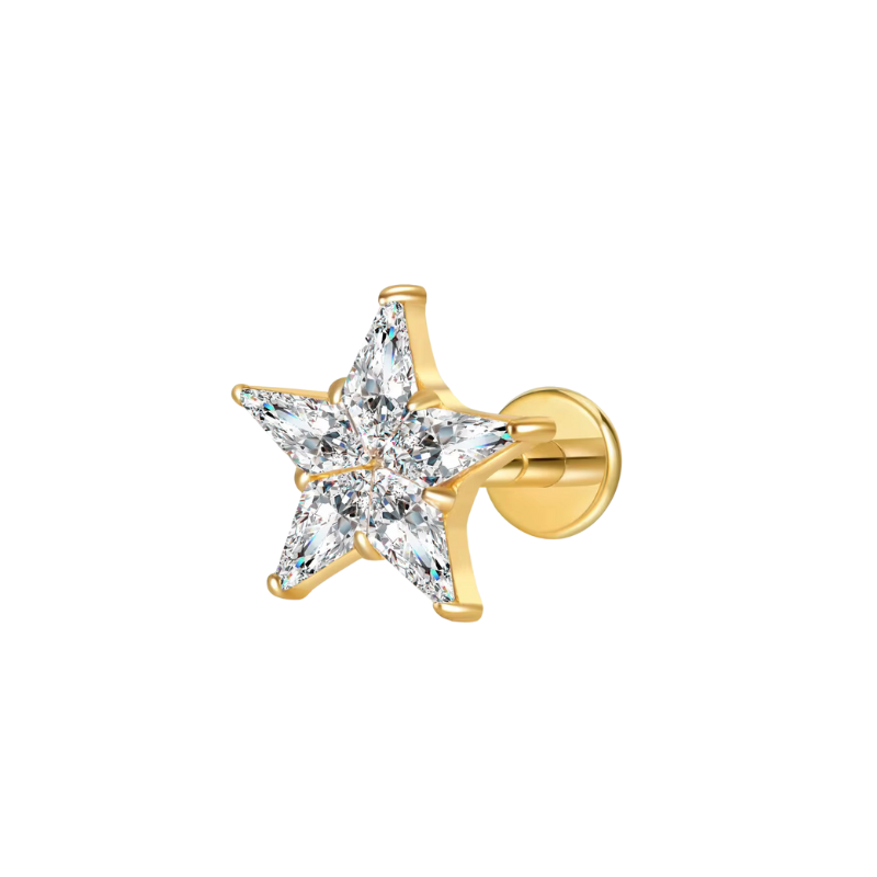 Star helix studs