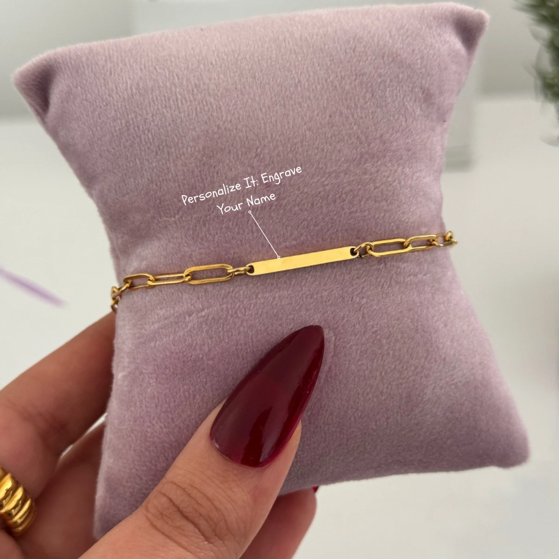 Link bar Engravable bracelet