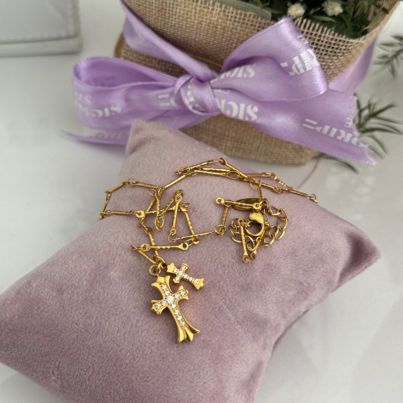 Greek cross necklace