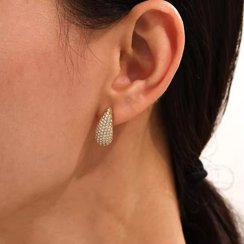 Stone glow earrings