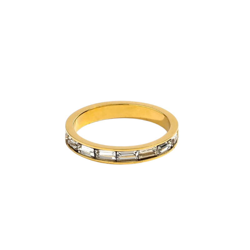 Glass band ring