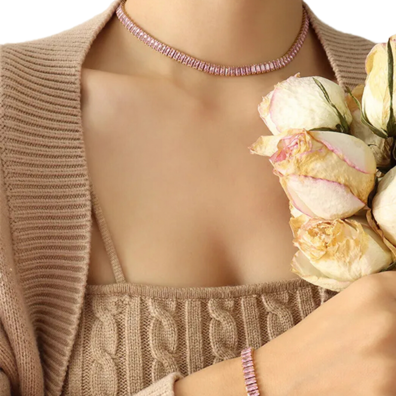 Ela tennis choker necklace