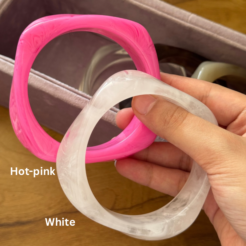 Square bubblegum bangles