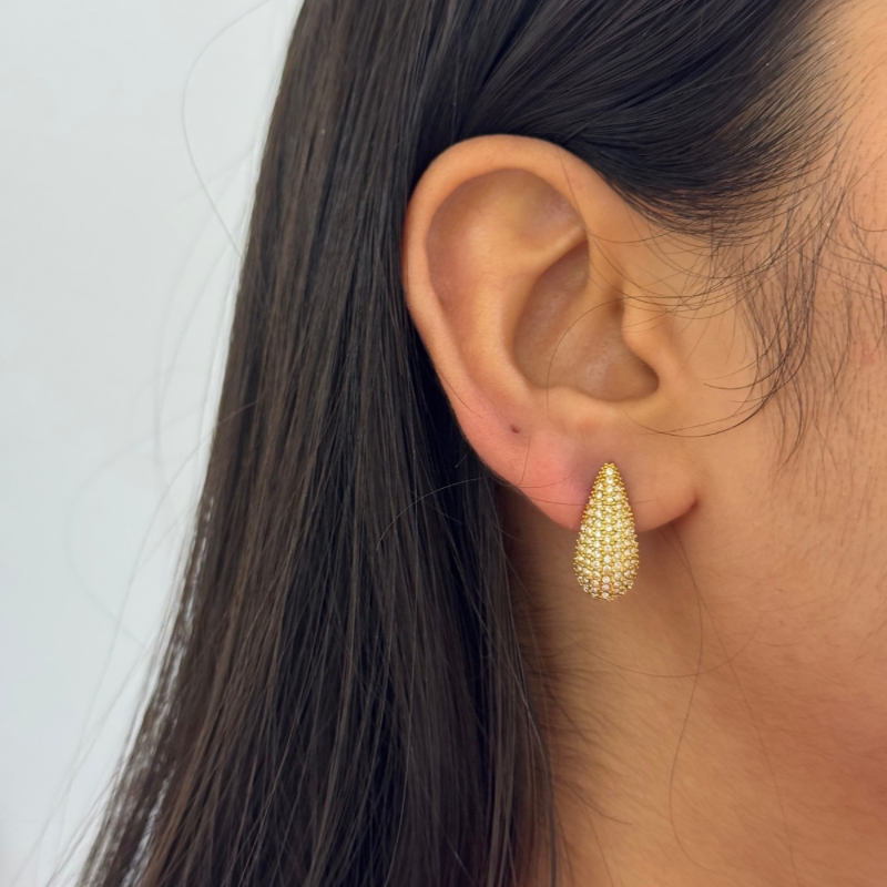 Stone glow earrings