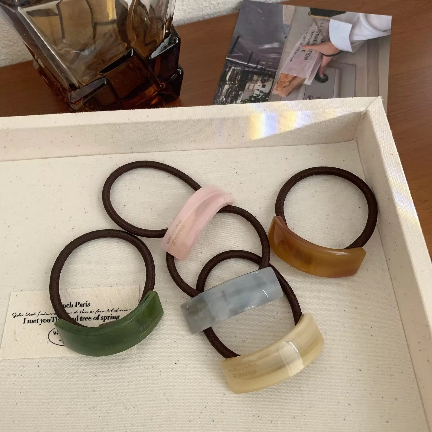 Squared Marble rubber bands