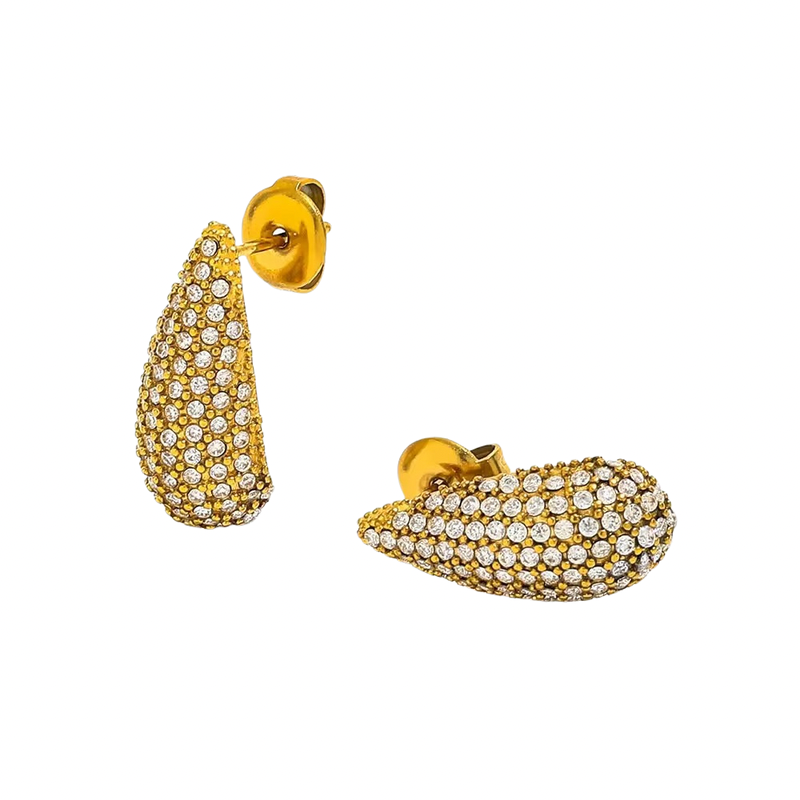 Stone glow earrings
