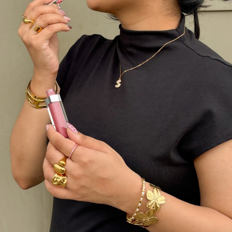Flower cuff bracelet