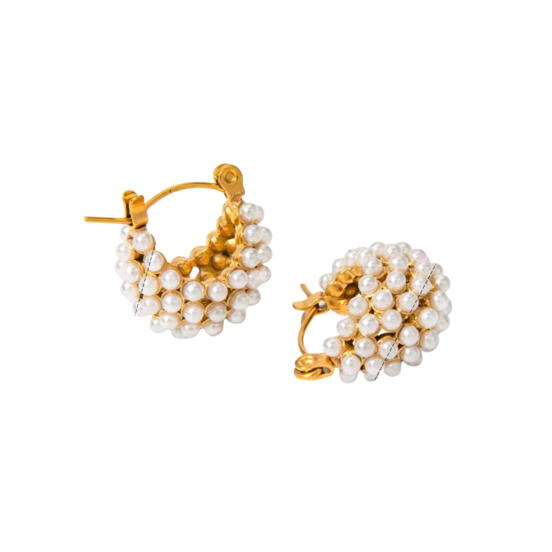 Basket pearl hoops