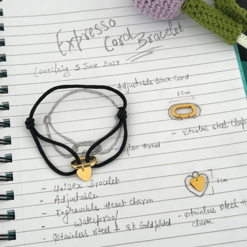 Black Expresso cord engravable bracelet