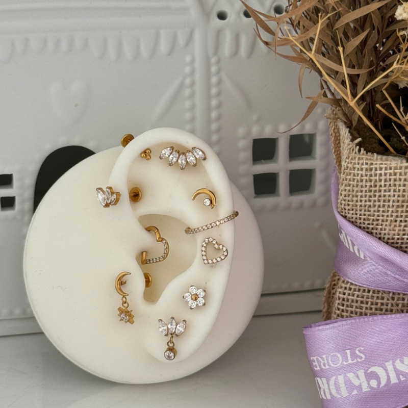 Glimmer Daith earrings