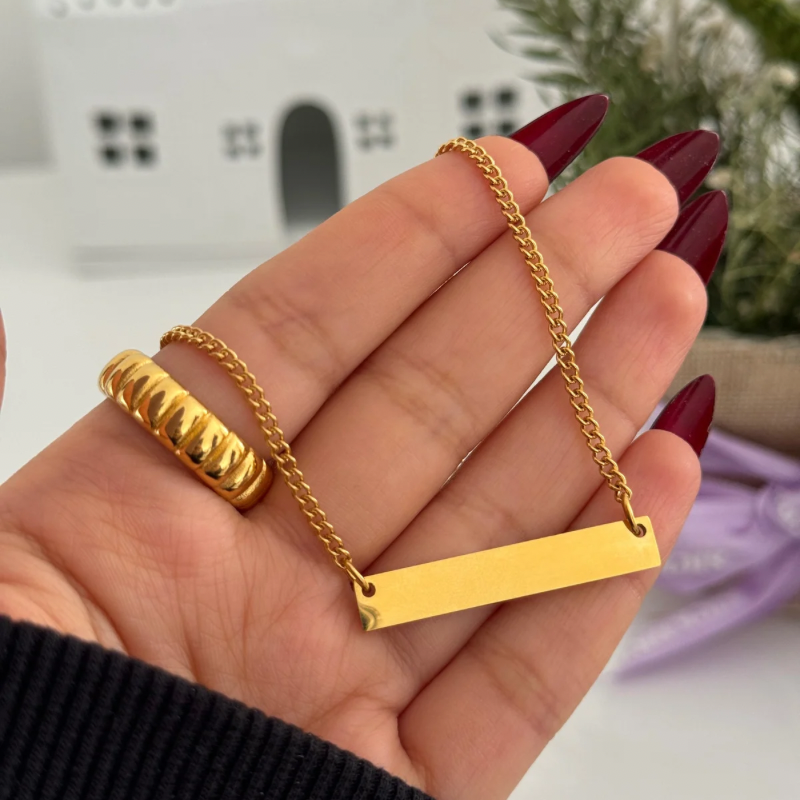 Bar Engravable necklace