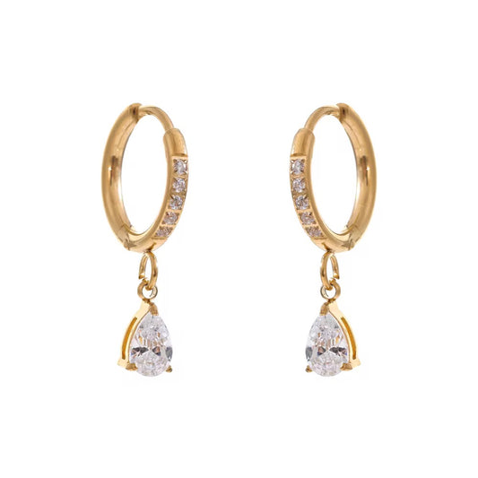 Stone drop earrings