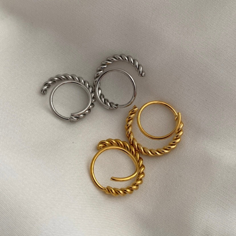 Illusion twisted earrings