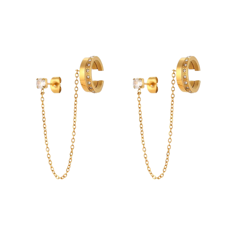 Sleek cuff earrings