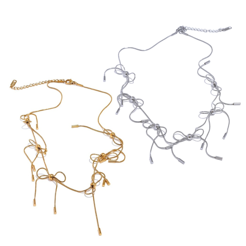 Constance bow necklace