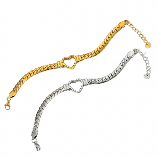 Hollow heart bracelet
