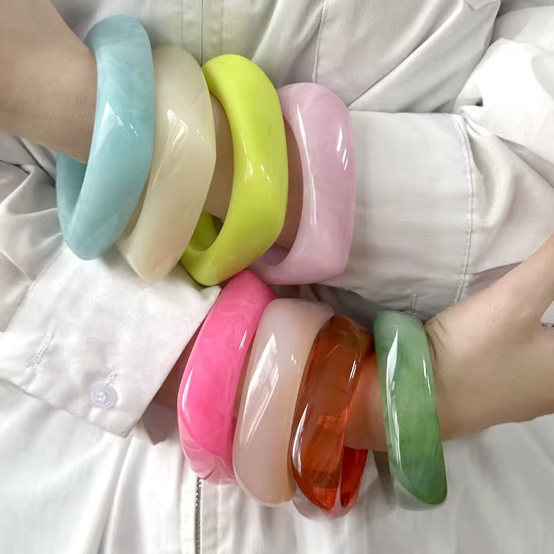 Square bubblegum bangles