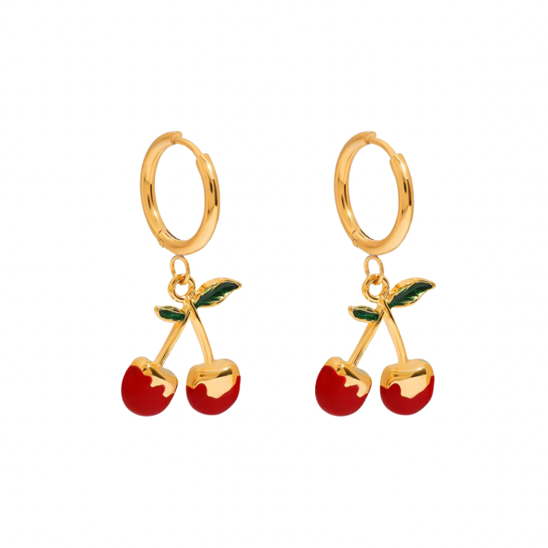 Cherry drop earring