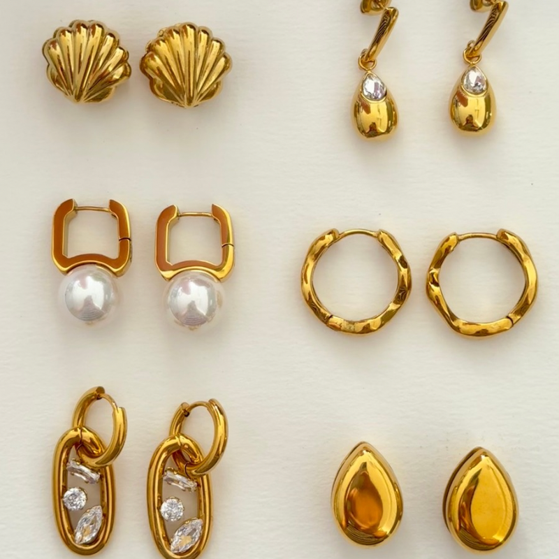 Uneven hoop earring
