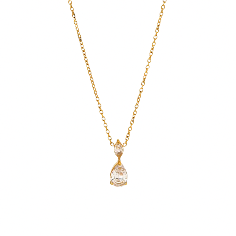 Pear cut necklace