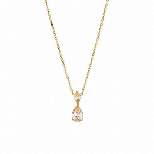 Pear cut necklace