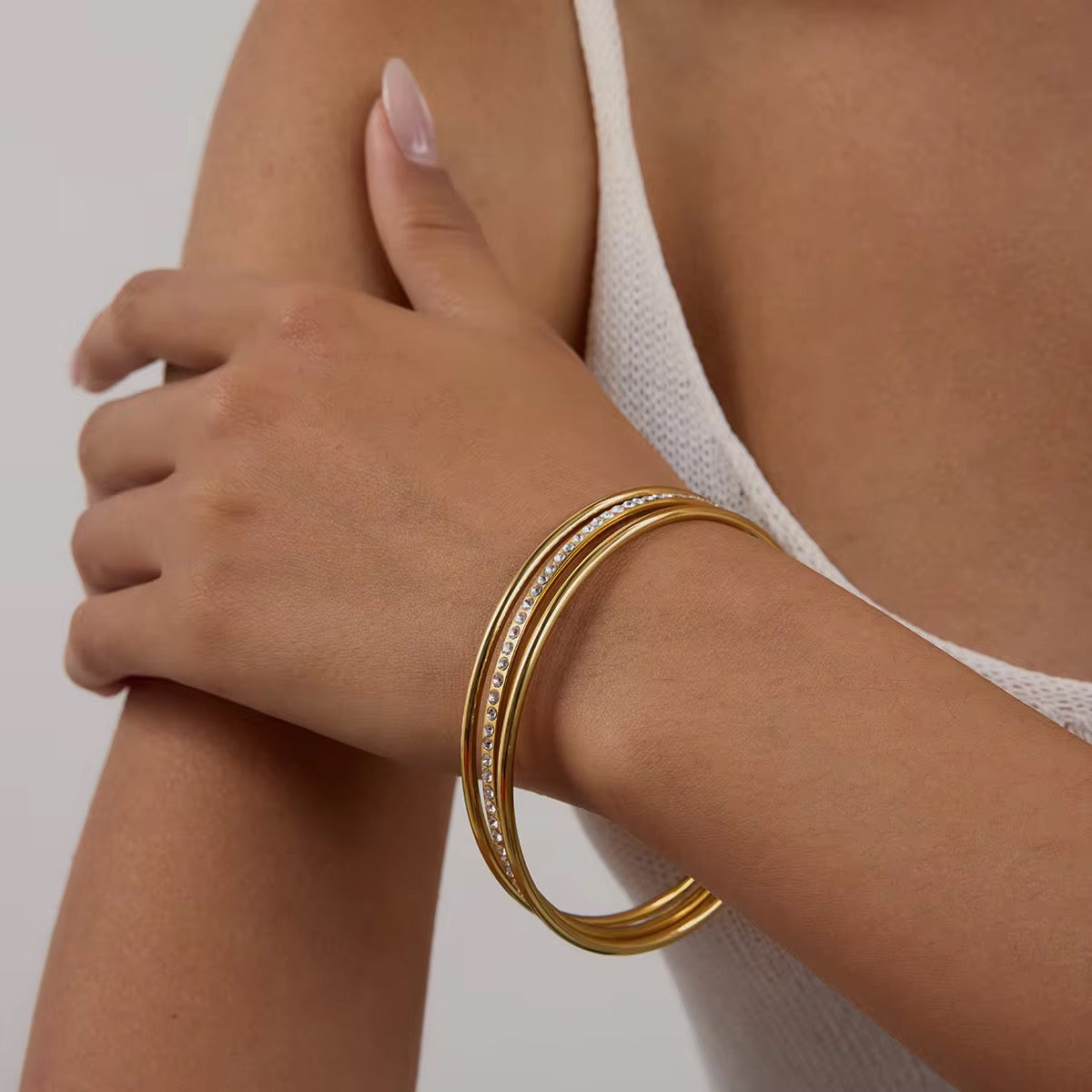 Golden glam bangle