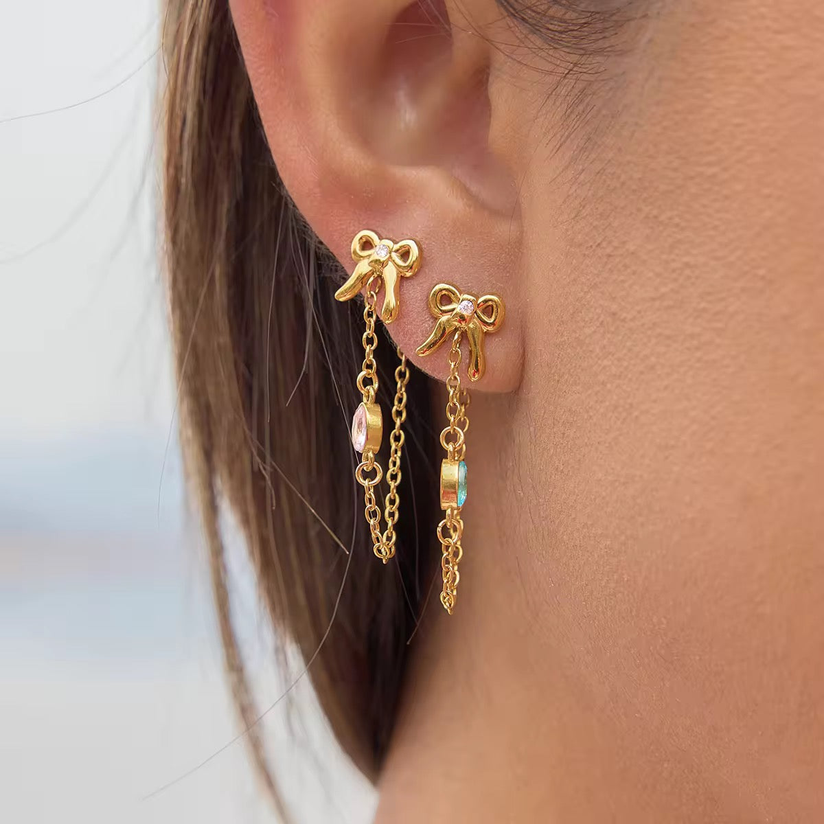 Divine bow earrings