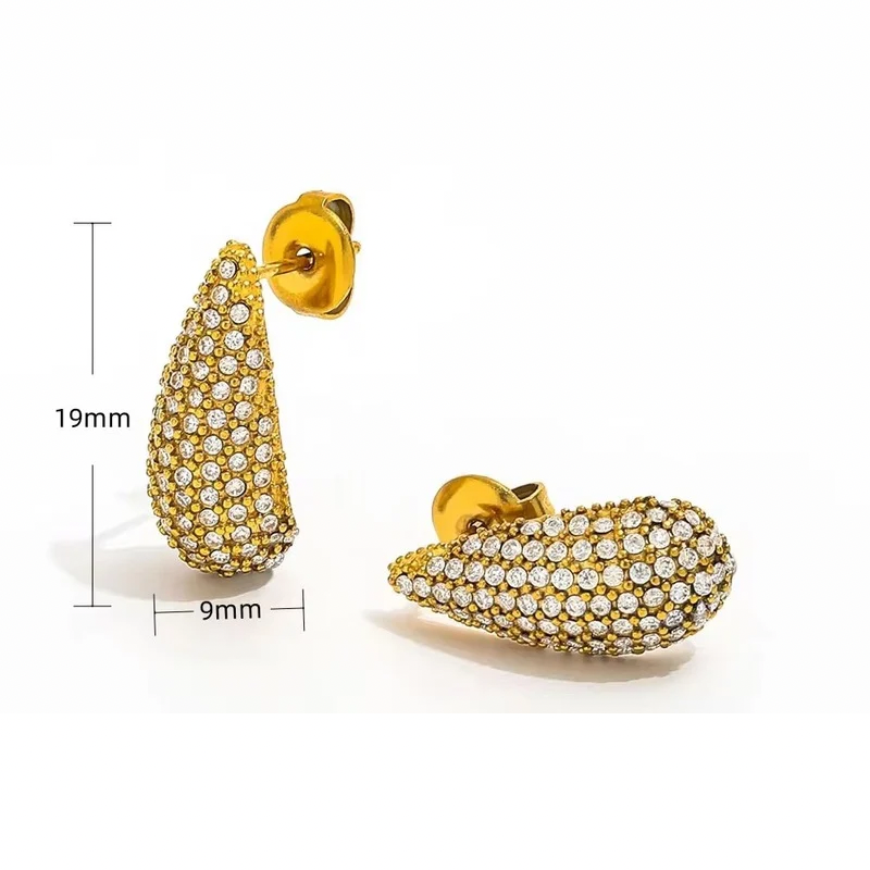 Stone glow earrings