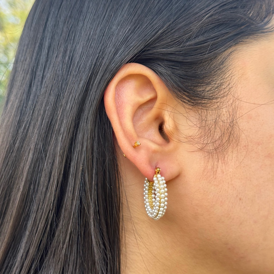 Pearl studded earrings
