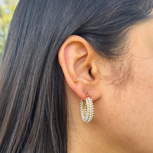 Pearl studded earrings