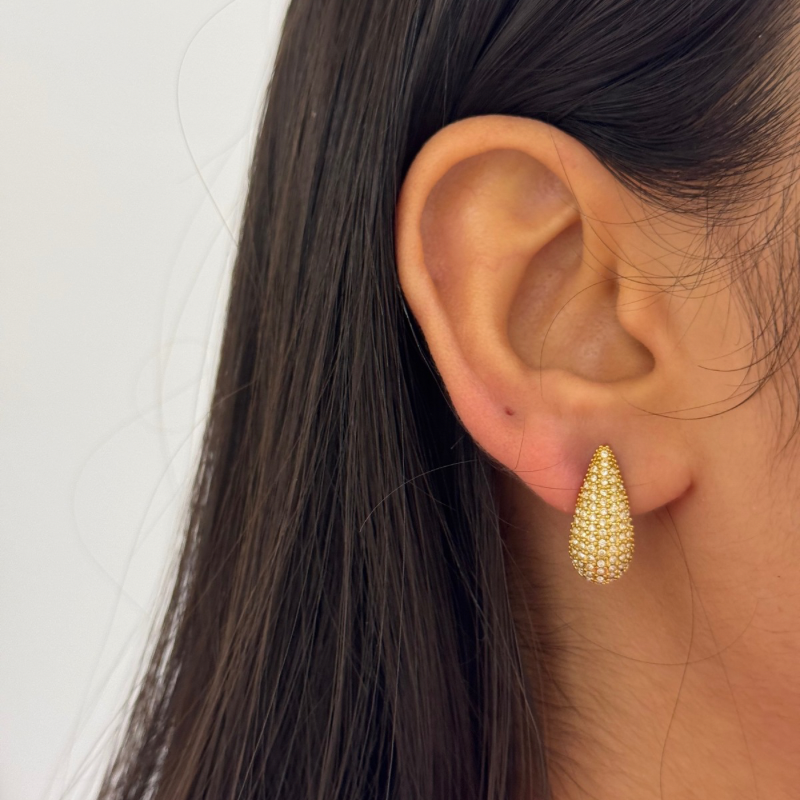 Stone glow earrings