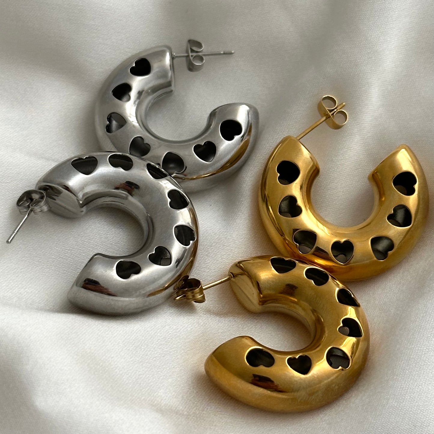 Heart thick hoops