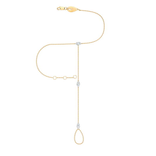 Marquise handchain bracelet