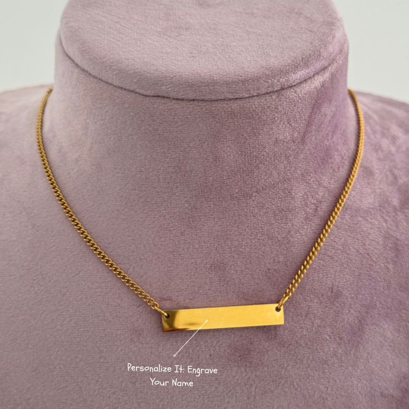 Bar Engravable necklace