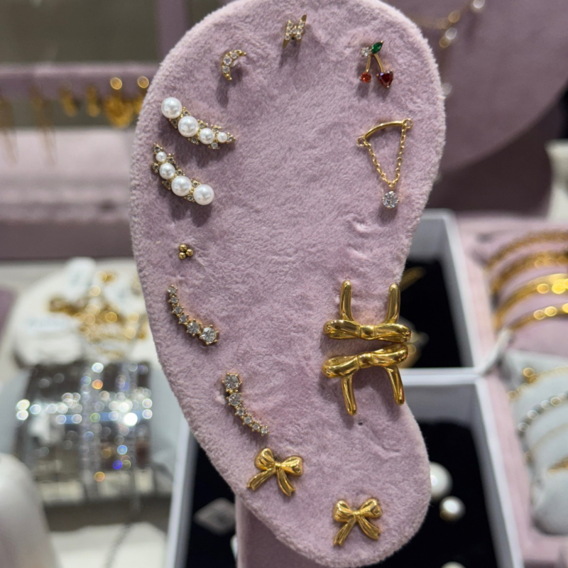 Moon helix studs