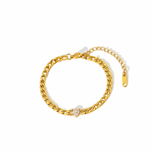 Pear cut bracelet