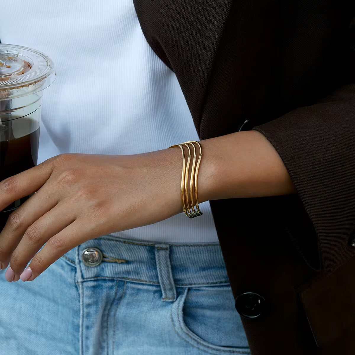 Cascade cuff bracelet