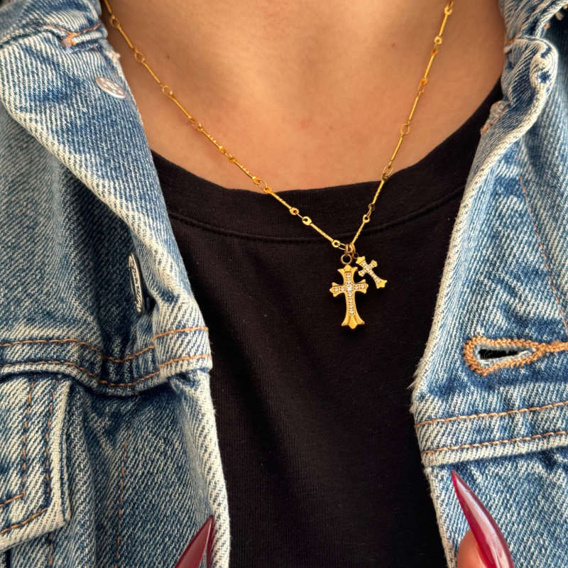 Greek cross necklace