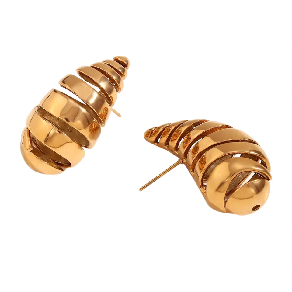 Spiral teardrop earrings