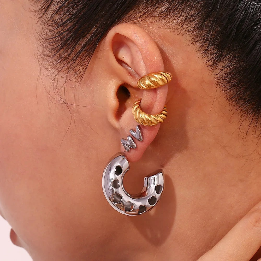 Heart thick hoops