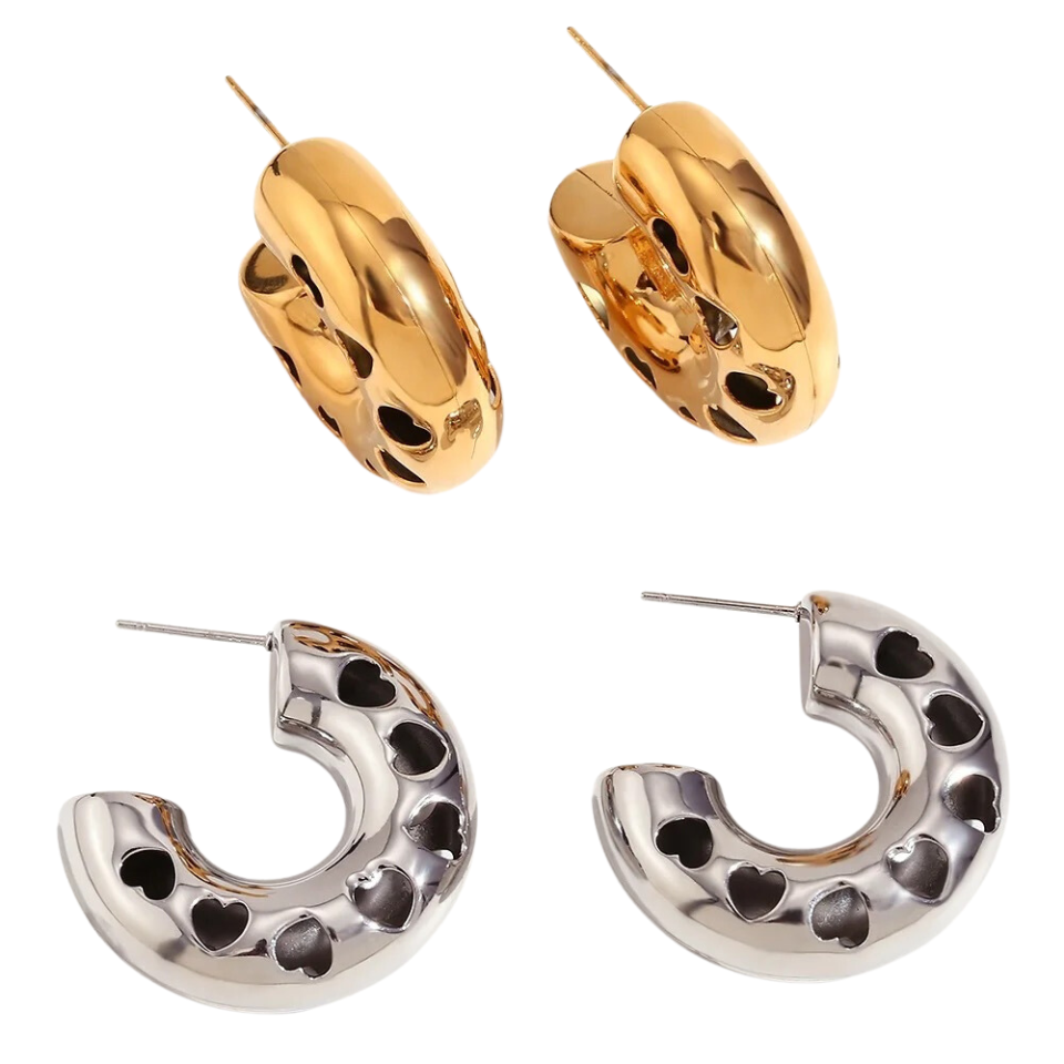 Heart thick hoops
