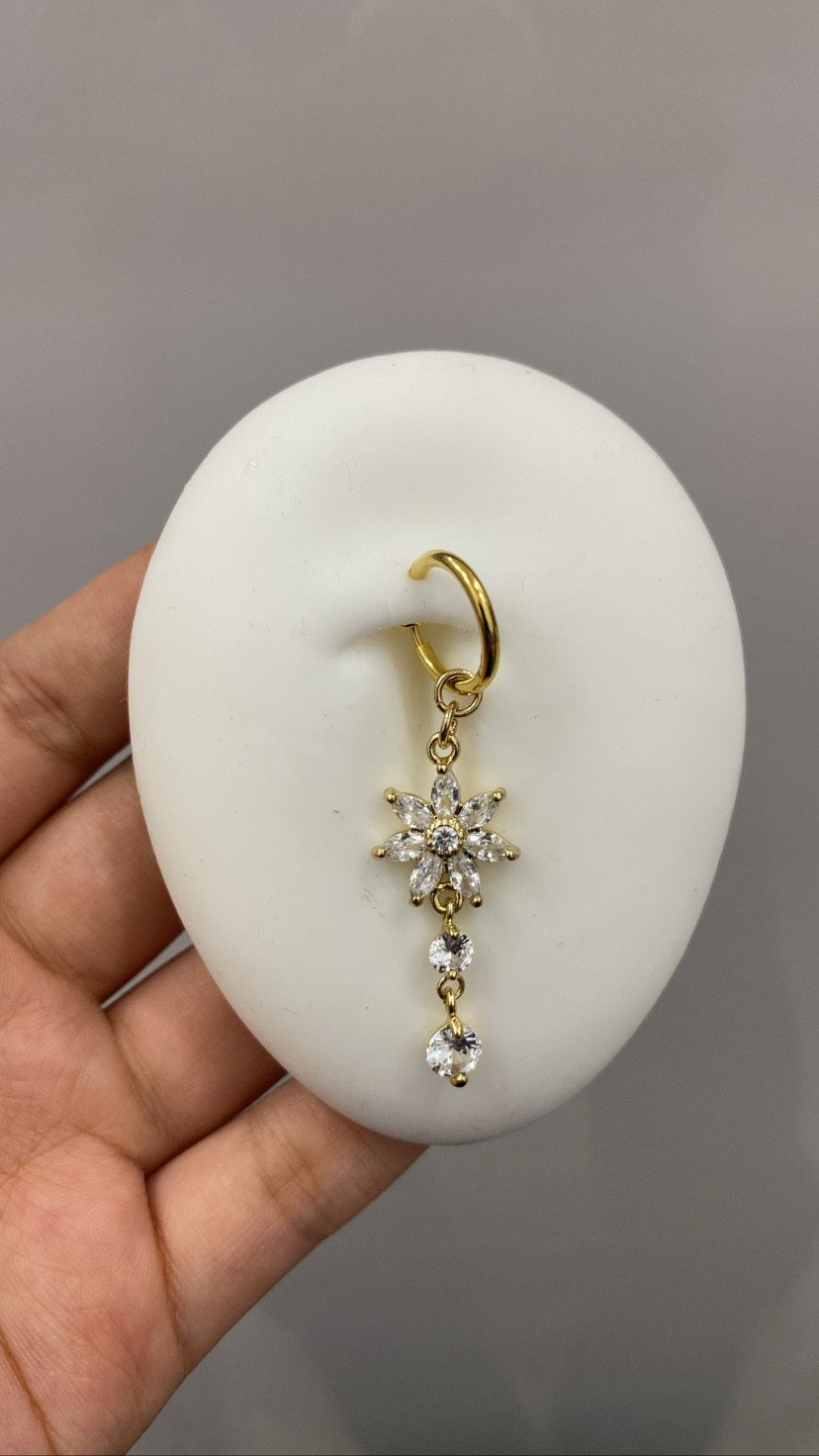 Goal faux belly ring