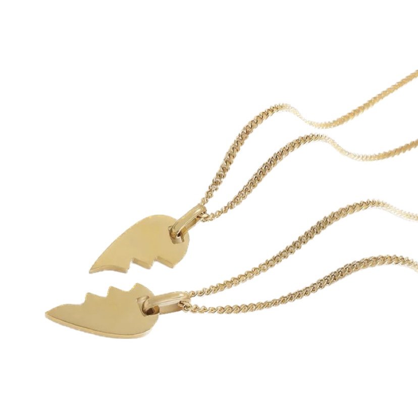 Puzzle heart necklace